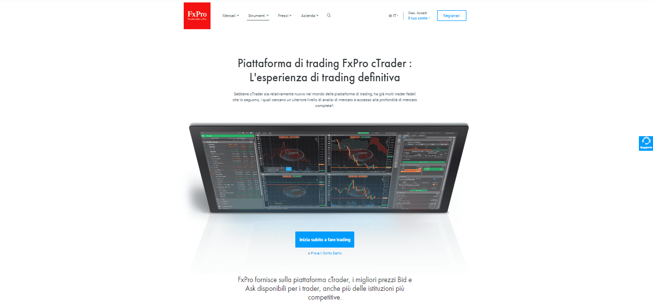 Push marketing della Edge di FxPro